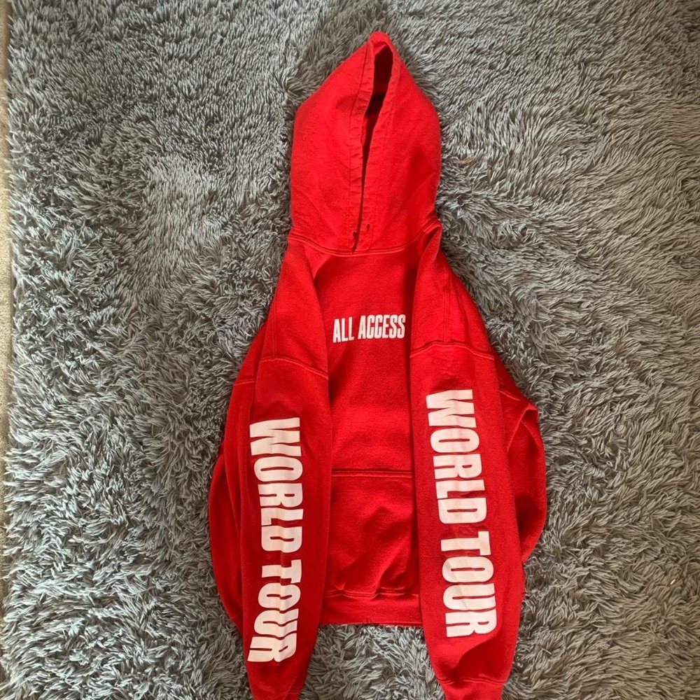 Justin Bieber Purpose Tour Red Hoodie